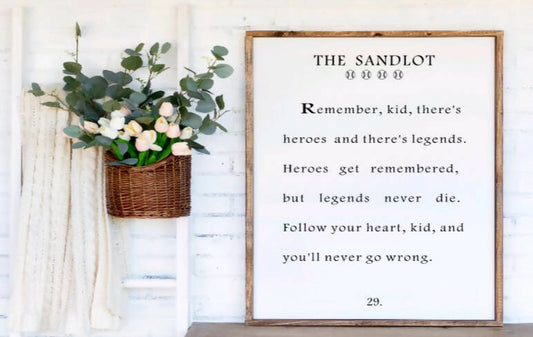 Sandlot Wood Sign